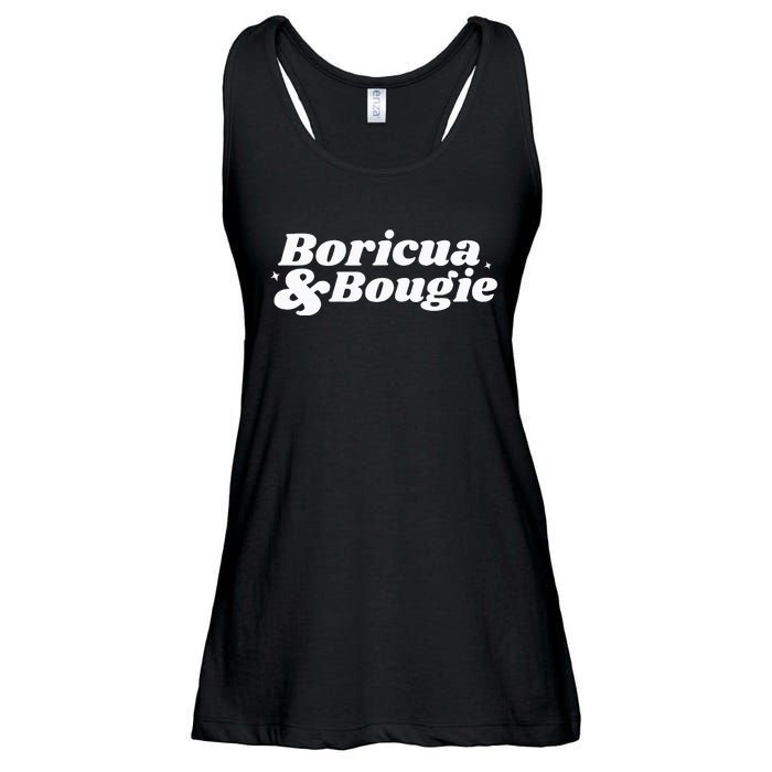 Funny Boricua & Bougie Apparel Ladies Essential Flowy Tank