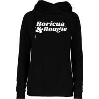 Funny Boricua & Bougie Apparel Womens Funnel Neck Pullover Hood