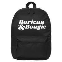 Funny Boricua & Bougie Apparel 16 in Basic Backpack