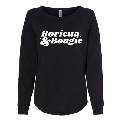 Funny Boricua & Bougie Apparel Womens California Wash Sweatshirt