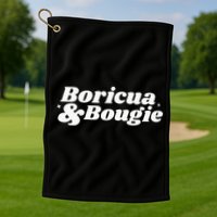 Funny Boricua & Bougie Apparel Golf Towel
