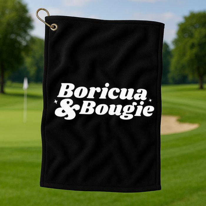 Funny Boricua & Bougie Apparel Golf Towel