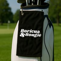Funny Boricua & Bougie Apparel Golf Towel