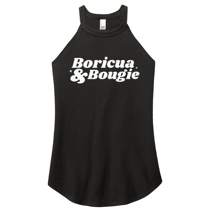 Funny Boricua & Bougie Apparel Women's Perfect Tri Rocker Tank