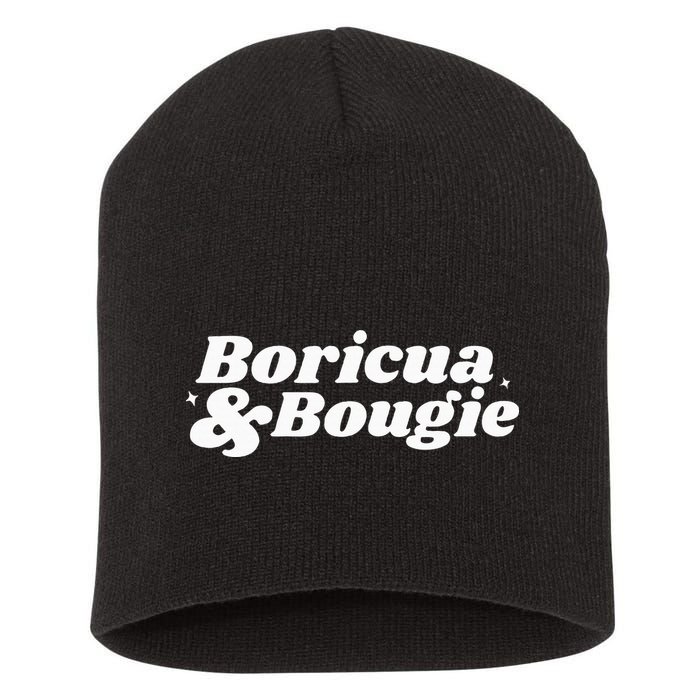 Funny Boricua & Bougie Apparel Short Acrylic Beanie