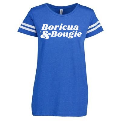 Funny Boricua & Bougie Apparel Enza Ladies Jersey Football T-Shirt