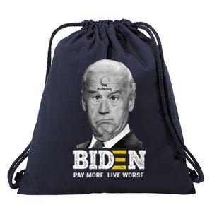 Funny Biden Buffering Pay More Live Worse Drawstring Bag