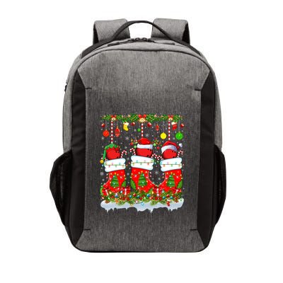 Funny Bowling Ball In Xmas Socks Lights Bowling Christmas Gift Vector Backpack