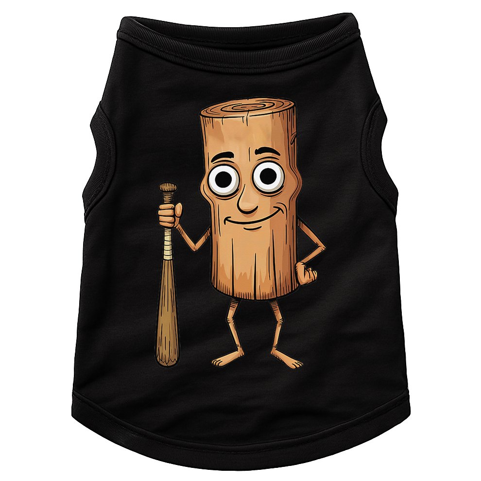 Funny Baseball Bat Wood Log Meme Brainrot Italian Doggie Tank