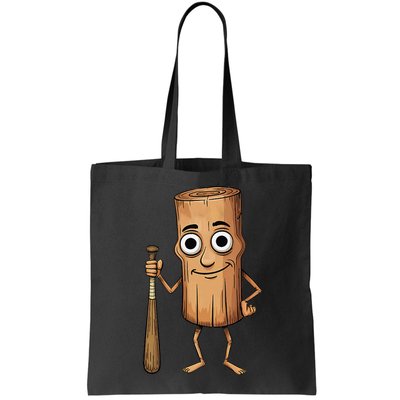 Funny Baseball Bat Wood Log Meme Brainrot Italian Bag