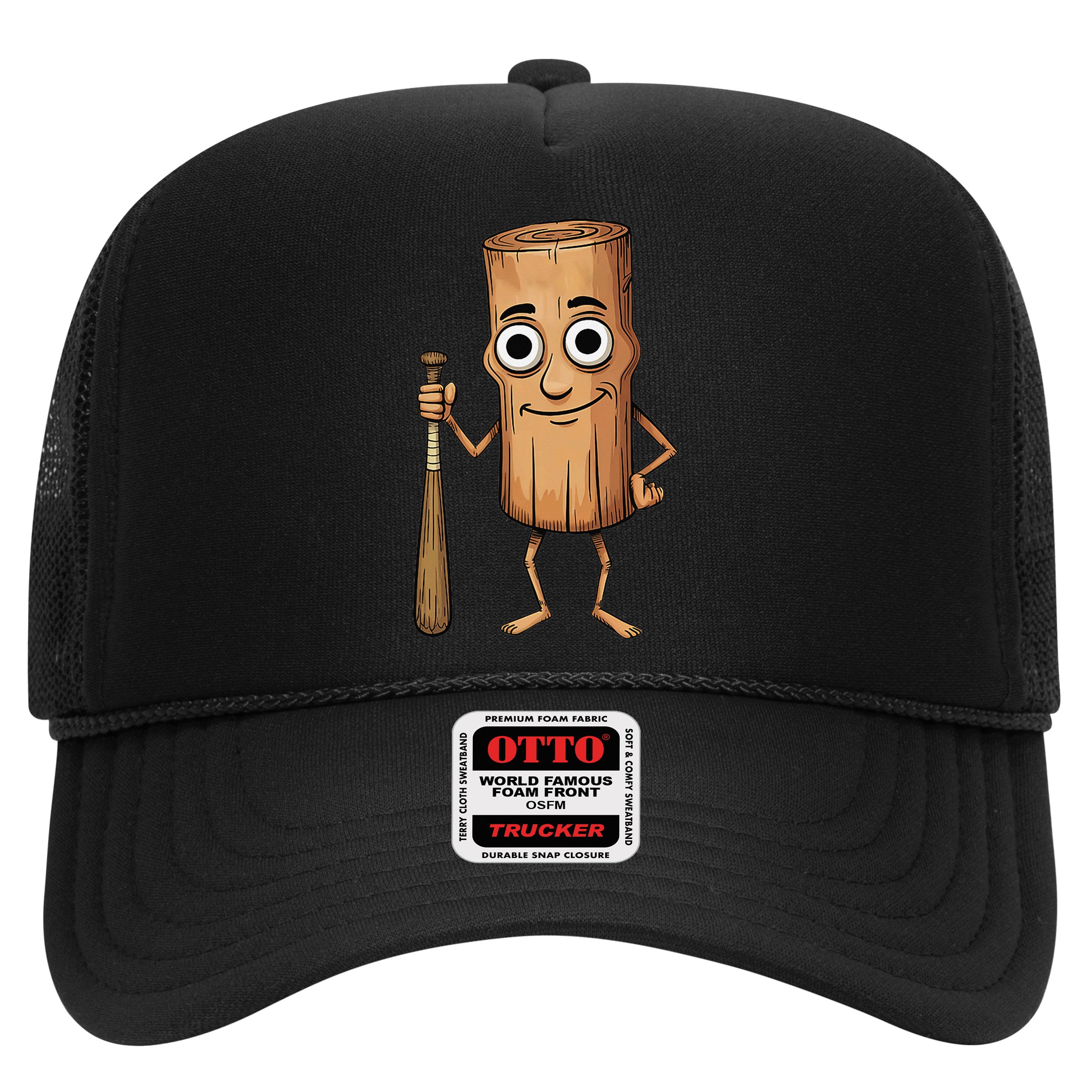 Funny Baseball Bat Wood Log Meme Brainrot Italian Hat
