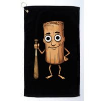 Funny Baseball Bat Wood Log Meme Brainrot Italian Golf Towel