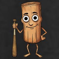 Funny Baseball Bat Wood Log Meme Brainrot Italian Golf Towel