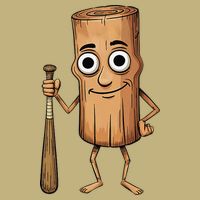 Funny Baseball Bat Wood Log Meme Brainrot Italian Cooling Performance Crew T-Shirt