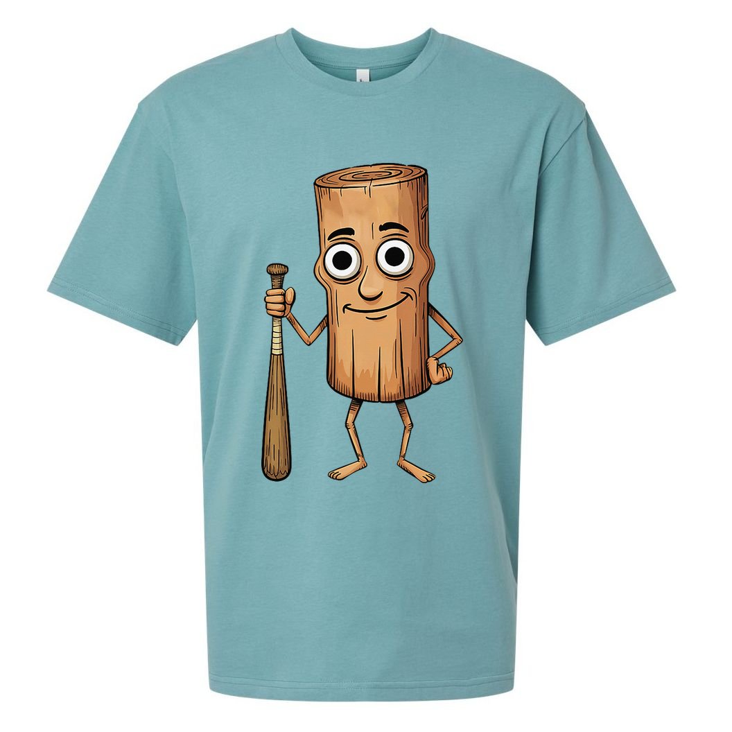 Funny Baseball Bat Wood Log Meme Brainrot Italian Sueded Cloud Jersey T-Shirt