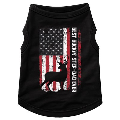 Flag Best Buckin' Step-Dad Ever Deer Hunting Father's Day Doggie Tank