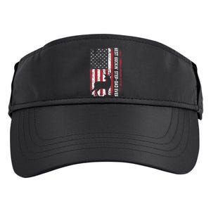 Flag Best Buckin' Step-Dad Ever Deer Hunting Father's Day Adult Drive Performance Visor