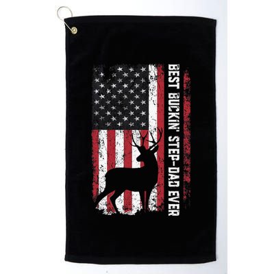 Flag Best Buckin' Step-Dad Ever Deer Hunting Father's Day Golf Towel