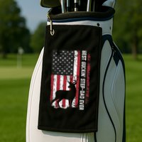 Flag Best Buckin' Step-Dad Ever Deer Hunting Father's Day Golf Towel