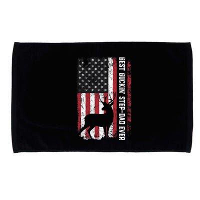Flag Best Buckin' Step-Dad Ever Deer Hunting Father's Day Microfiber Hand Towel