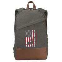 Flag Best Buckin' Step-Dad Ever Deer Hunting Father's Day Cotton Canvas Backpack