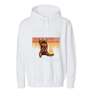 Funny Bear Beer Er Its Not A Dad Bod Its Father Figure Gift Garment-Dyed Fleece Hoodie