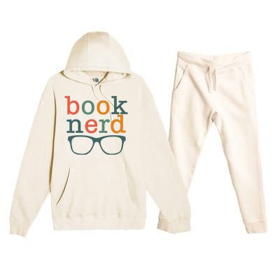 Funny Bookish Book Nerd Cute Bookworm And Library Worker Premium Hooded Sweatsuit Set