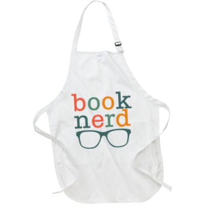 Funny Bookish Book Nerd Cute Bookworm And Library Worker Full-Length Apron With Pockets