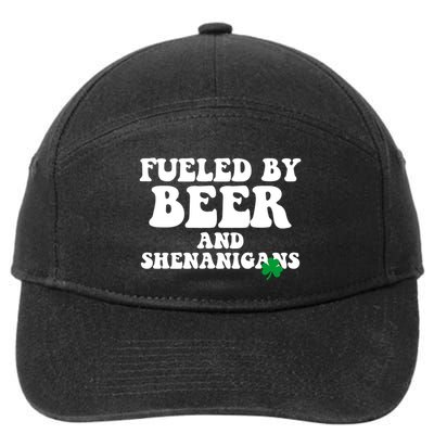 Fueled By Beer And Shenanigans St Patricks Day 7-Panel Snapback Hat