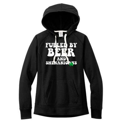 Fueled By Beer And Shenanigans St Patricks Day Women's Fleece Hoodie