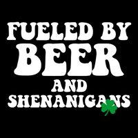 Fueled By Beer And Shenanigans St Patricks Day Tie-Dye T-Shirt