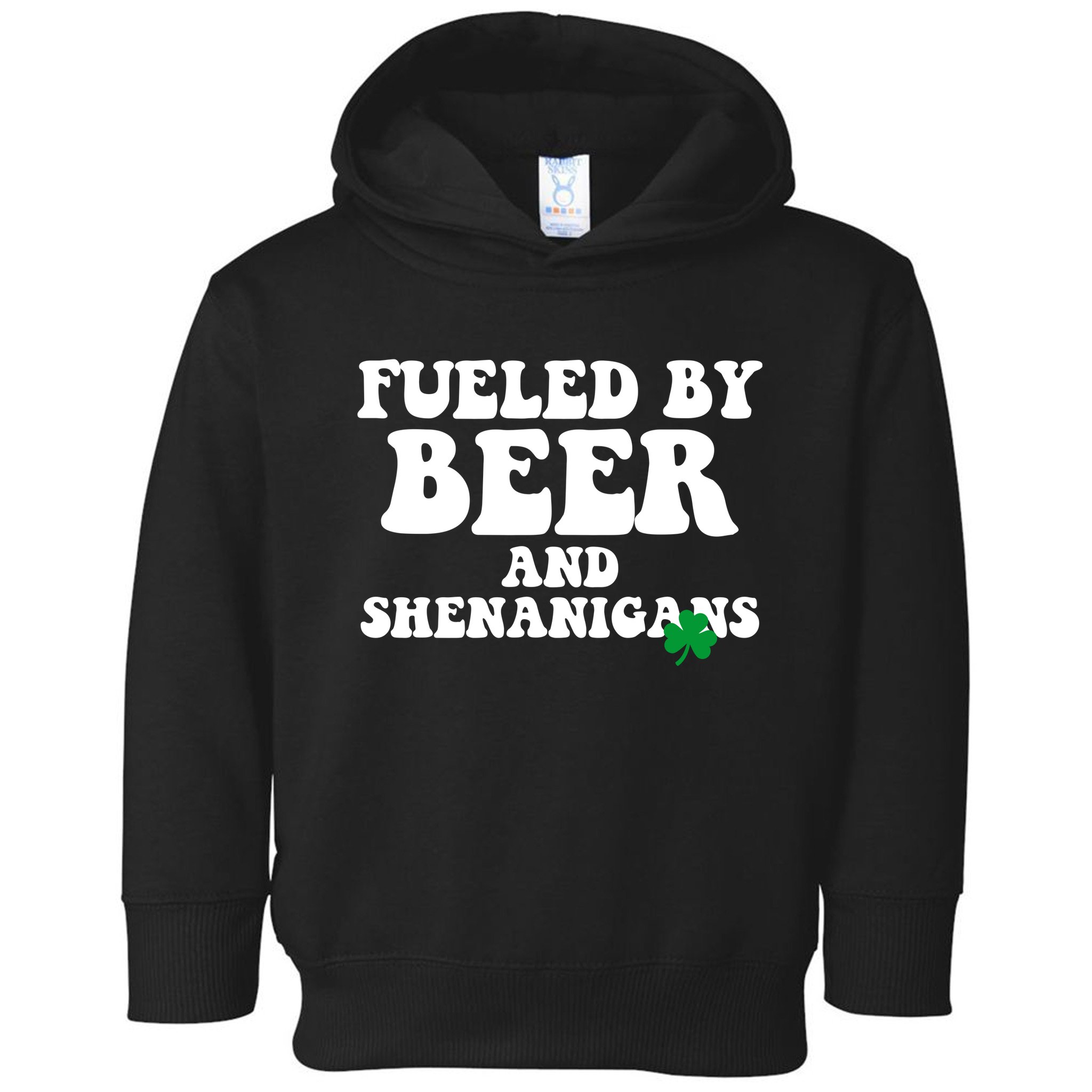 Fueled By Beer And Shenanigans St Patricks Day Toddler Hoodie