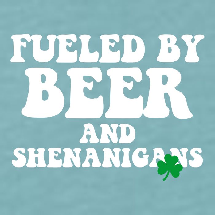 Fueled By Beer And Shenanigans St Patricks Day Sueded Cloud Jersey T-Shirt