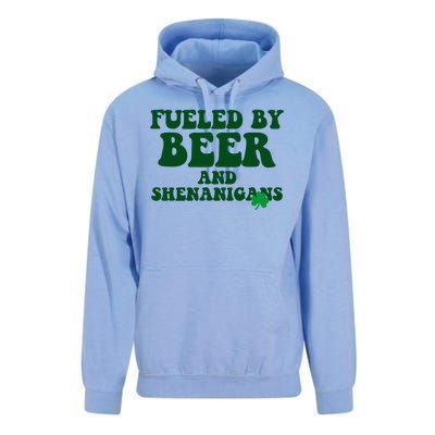 Fueled By Beer And Shenanigans St Patricks Day Unisex Surf Hoodie