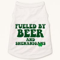 Fueled By Beer And Shenanigans St Patricks Day Doggie Tank