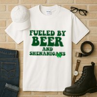 Fueled By Beer And Shenanigans St Patricks Day Tall T-Shirt