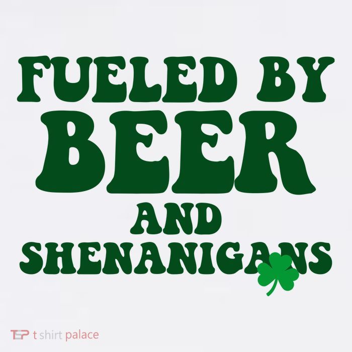 Fueled By Beer And Shenanigans St Patricks Day 11oz C Handle Ceramic Mug