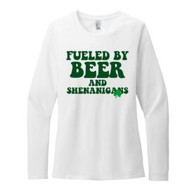 Fueled By Beer And Shenanigans St Patricks Day Womens CVC Long Sleeve Shirt