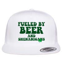 Fueled By Beer And Shenanigans St Patricks Day Flat Bill Trucker Hat