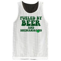 Fueled By Beer And Shenanigans St Patricks Day Mesh Reversible Basketball Jersey Tank