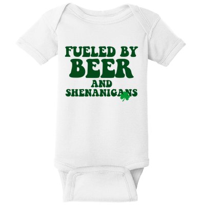 Fueled By Beer And Shenanigans St Patricks Day Baby Bodysuit