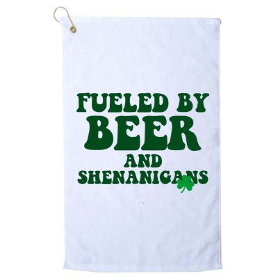 Fueled By Beer And Shenanigans St Patricks Day Golf Towel