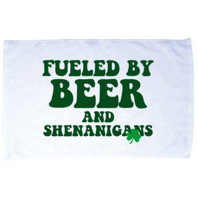 Fueled By Beer And Shenanigans St Patricks Day Microfiber Hand Towel