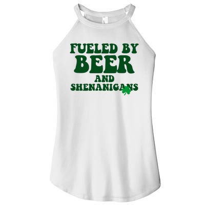 Fueled By Beer And Shenanigans St Patricks Day Women's Perfect Tri Rocker Tank