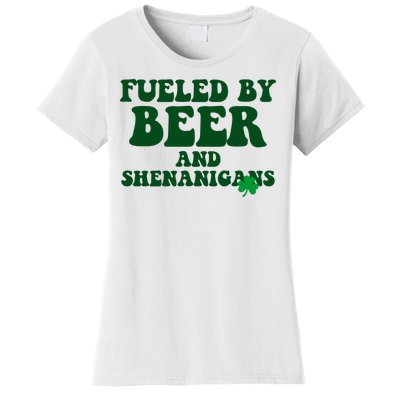 Fueled By Beer And Shenanigans St Patricks Day Women's T-Shirt