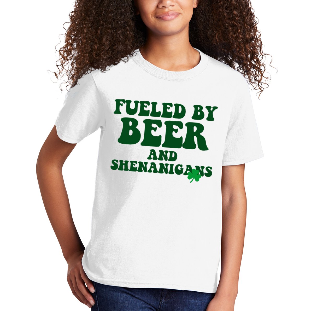 Fueled By Beer And Shenanigans St Patricks Day Kids T-Shirt