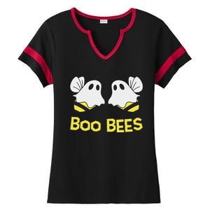 Funny Boo Bees Couples Halloween Cool Ladies Halftime Notch Neck Tee