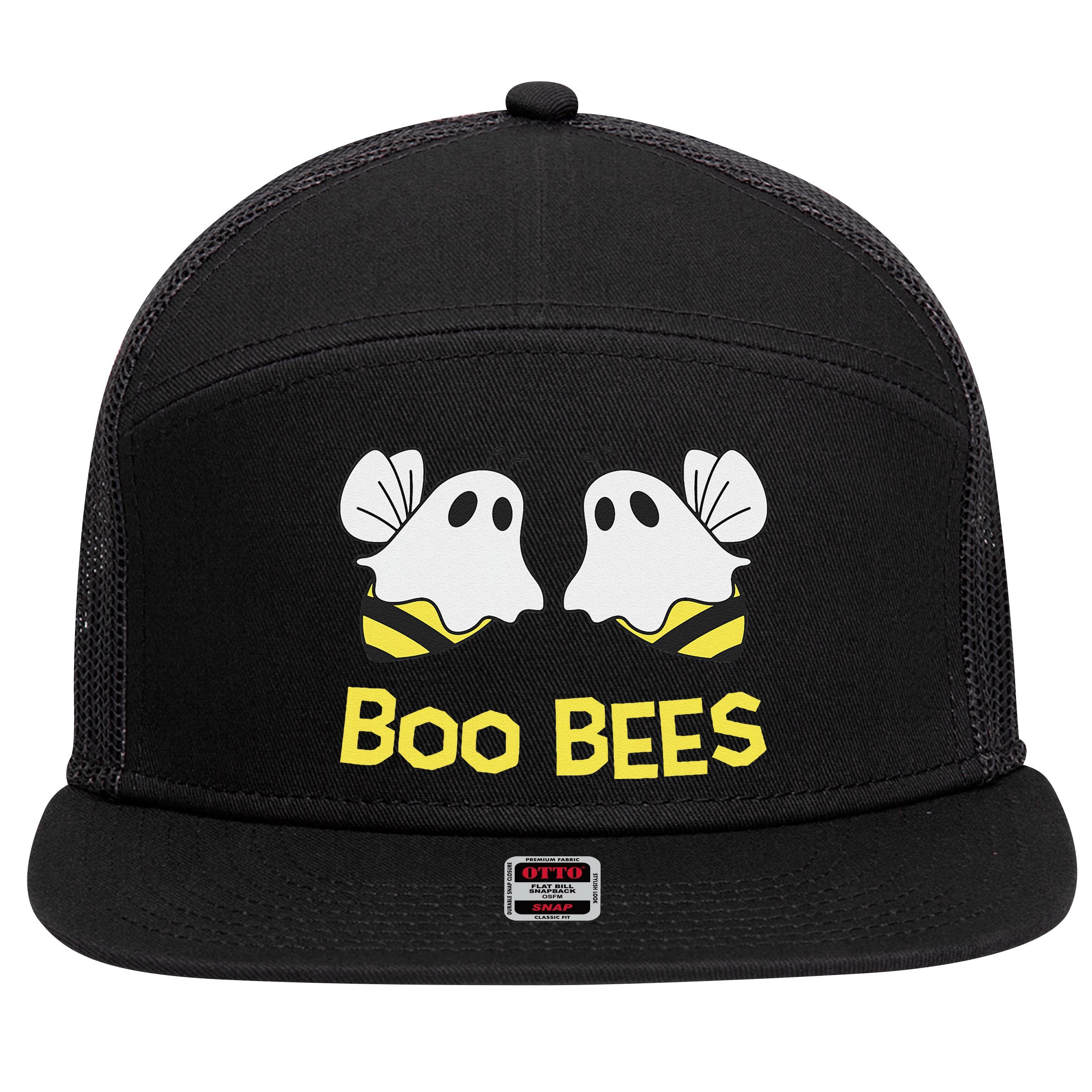 Funny Boo Bees Couples Halloween Cool 7 Panel Mesh Trucker Snapback Hat
