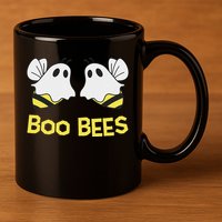 Funny Boo Bees Couples Halloween Cool 11oz C Handle Ceramic Mug
