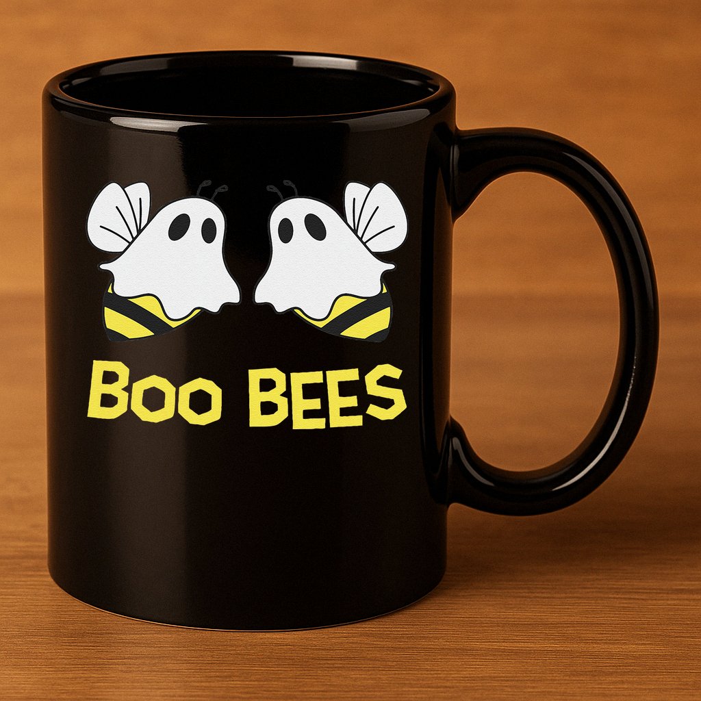 Funny Boo Bees Couples Halloween Cool 11oz C Handle Ceramic Mug